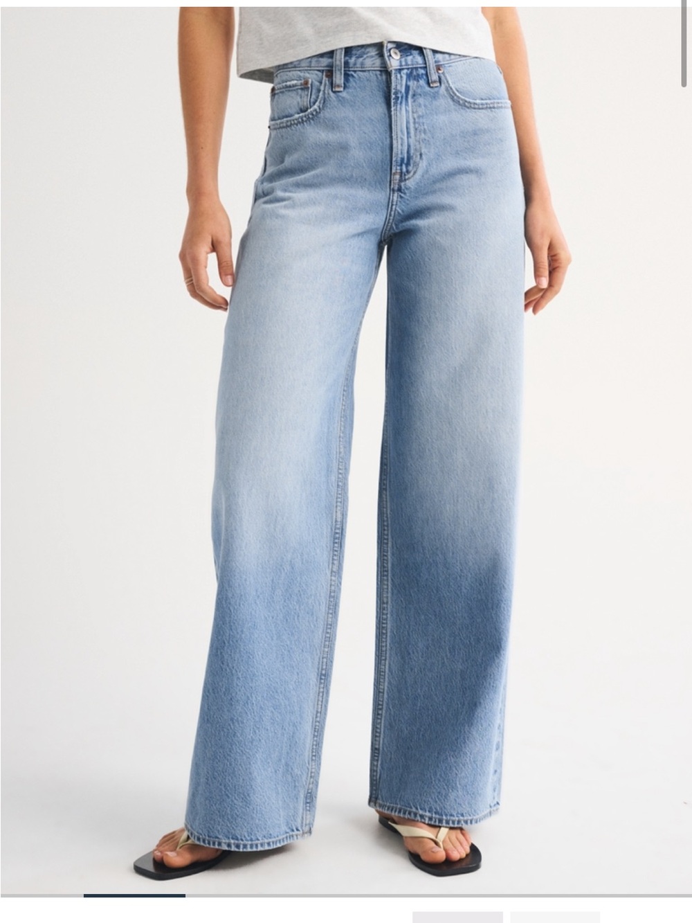 Abercrombie high rise wide leg jeans